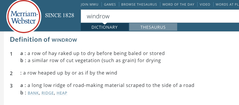 windrow