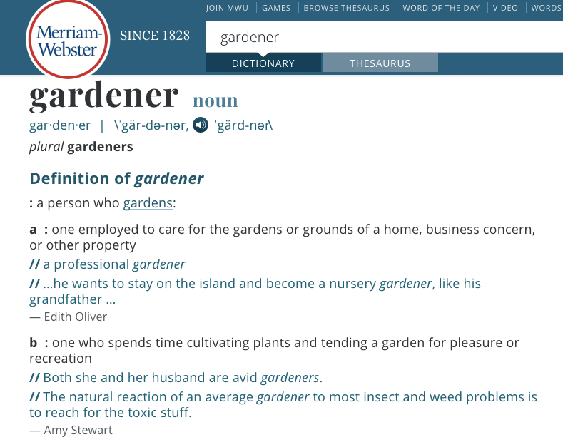 gardener definition
